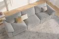 EASE MOOSE Sectional Modular Sofa, Comfty 3 Seat Cloud Couch, FSC Certified by EASEMOOSE