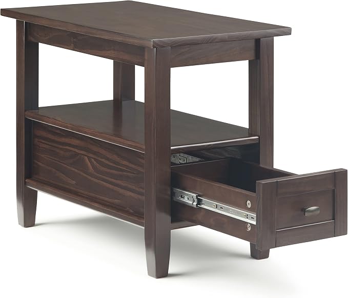 SIMPLIHOME Warm Shaker Solid Wood 14 inch Wide Transitional-Style Narrow Sides - Image 2