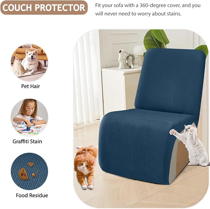 ALIECOM 100% Waterproof Recliner Sectional Couch Covers L Shape Stretch Corner - Image 6