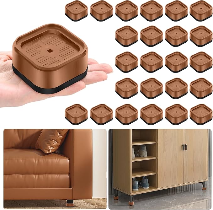 shouwuhho 24 Pack Furniture Risers Adjustable Bed Risers Heavy Duty Lifts - Image 8