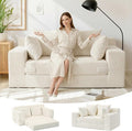 Boneless Loveseat Sleeper Sofa Bed, 3-in-1 Convertible Sofa Bed and Futon Couch by Winzoo