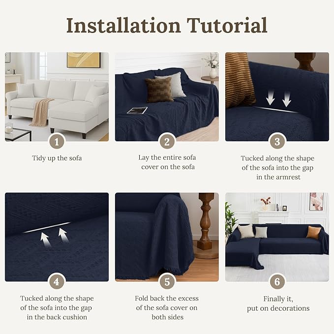 HOMERILLA Sectional Couch Covers - Image 7