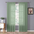 Tollpiz Sheer Curtains Linen Textured Bedroom Curtain Sheers Light Filtering by Tollpiz