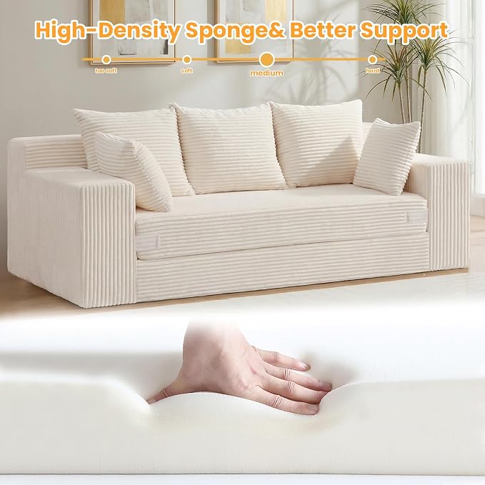 Boneless Couch 70 inch, 3 Seater Couch - Image 5