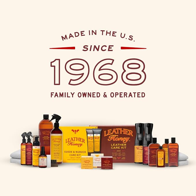 Leather Honey Brown Recoloring Balm: Color Restorer and Scratch/Scuff Remover - Image 8