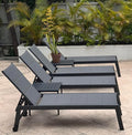 PURPLE LEAF Outdoor Chaise Lounge Set of 2 Aluminum Patio Lounge Chair by PURPLELEAF
