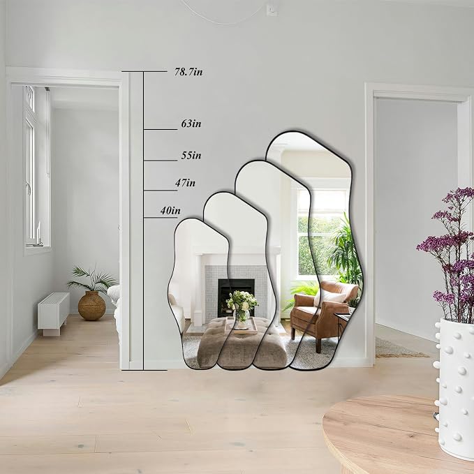 Large Irregular Mirror, Modern Organic Shape Mirror - Image 9