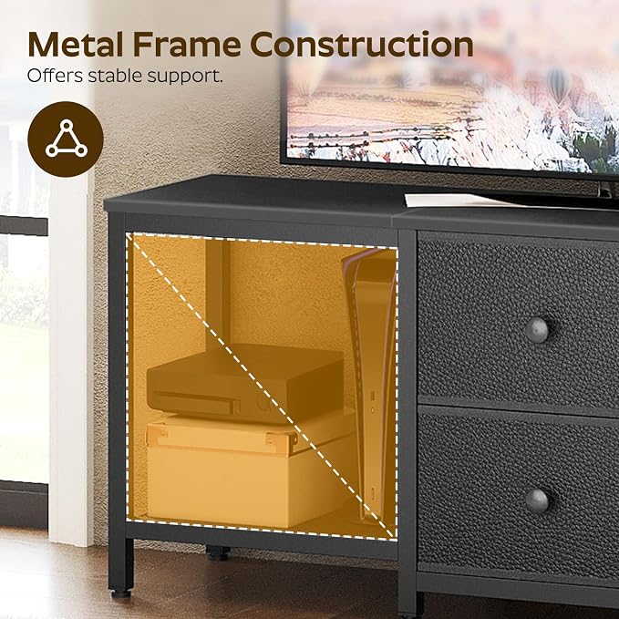 YATINEY TV Stand for TVs up to 55", Entertainment Center - Image 5