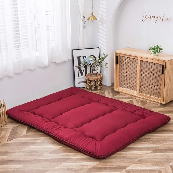 MAXYOYO Japanese Floor Mattress Futon Mattress, Thicken Sleeping Pad Foldable - Image 8