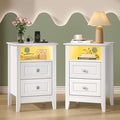 Bonnlo White Nightstand Set of 2 by Bonnlo