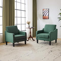 VINGLI Mid-Century Modern Accent Chairs Set of 2 Living Room Chairs Dark Green by VINGLI