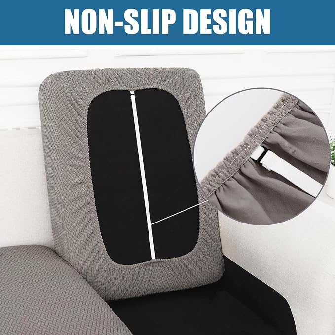 Smiry Waterproof Couch Cushion Covers, Stretch Jacquard Thick Sofa Cushion - Image 3