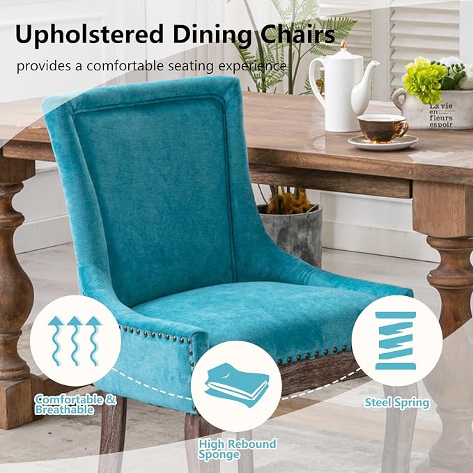 Modern Dining Chairs Set of 6, High Back Dining Chairs Side Chairs - Image 4
