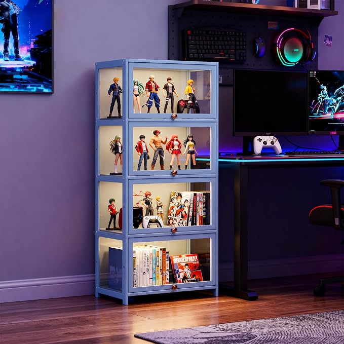 Magshion Display Cabinet, 4-Tier Curio Cabinet - Image 4