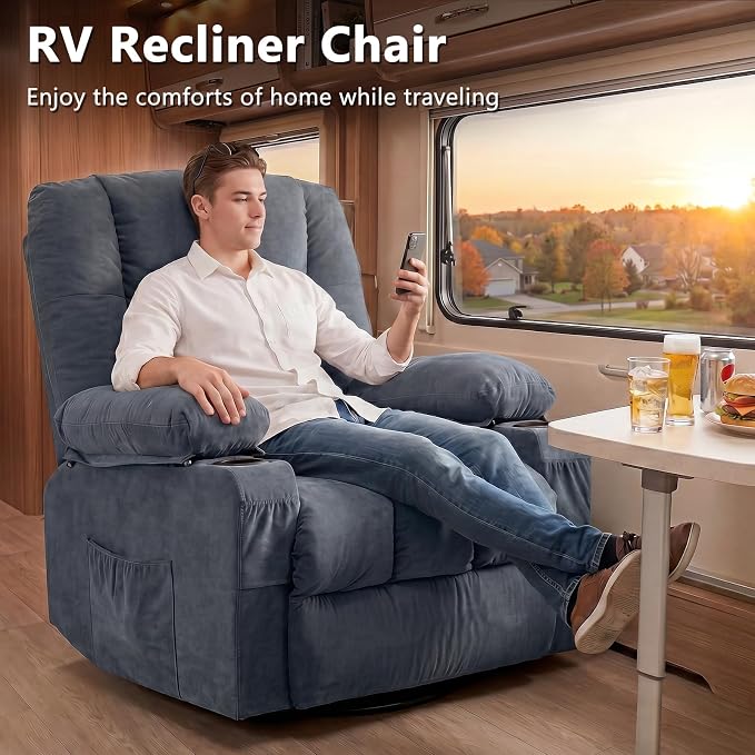 Swivel Rocker Recliner Chair - Image 8