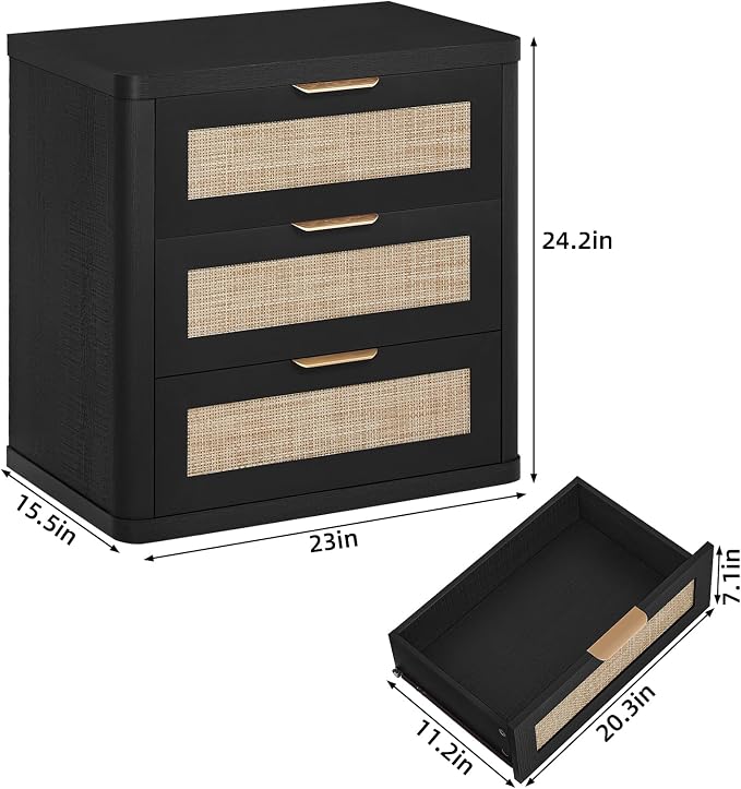 LEYAOYAO Rattan Night Stand - Image 3