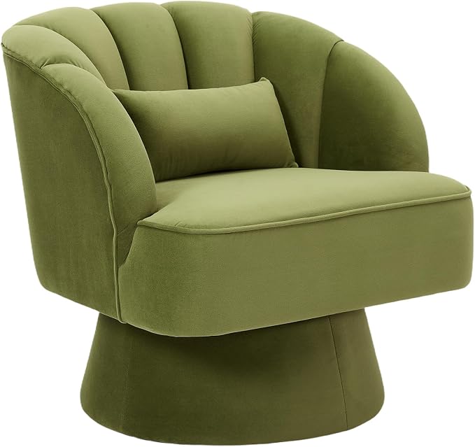 Garvee Ultra-Plush Swivel Accent Chair, 360° Barrel Lounge Chair by Garvee