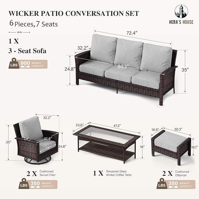 HERA'S HOUSE Patio Furniture Set - Image 6