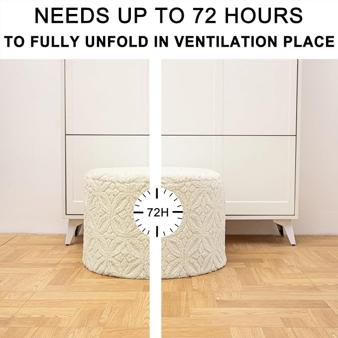 Plush Multi-Functional Ottoman Pouf – Ergonomic Ottoman Foot Rest - Image 3