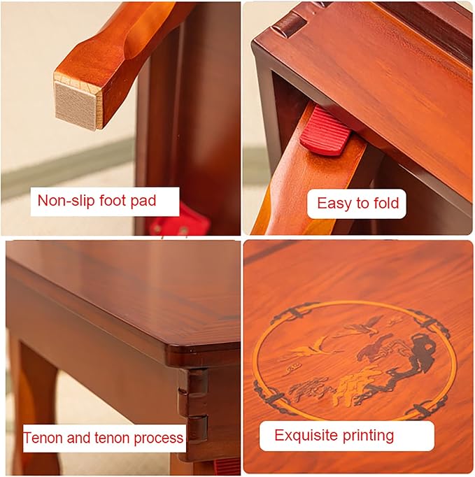 Folding Table, Korean Home Dining Table/Coffee Table/Study Table/Low Wooden - Image 3