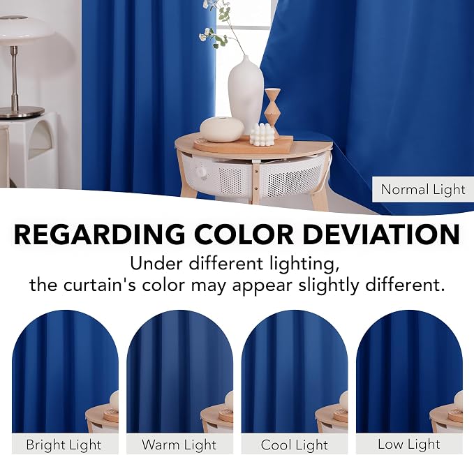 Deconovo Rod Pocket and Back Tab Blackout Curtains - Image 6