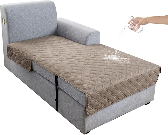 Genina L Shape Couch Cover, Sectional Couch Chaise Covers, Waterproof Washable by Genina
