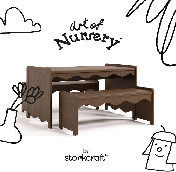 Storkcraft Casablanca Montessori Indoor Kids Table & Bench Set – Premium Kids - Image 6