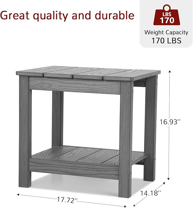 Stoog 3 Piece Patio Dining Sets, All-Weather Outdoor Chairs Set of 2 - Image 7