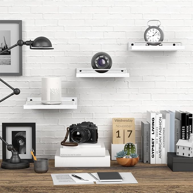 RYOFOBETTO Small Floating Shelf, 6 X 9 Inches Farmhouse Wall Shelves - Image 4