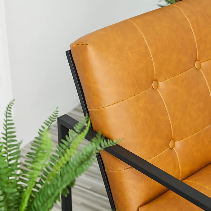Glitzhome Mid Century Modern Accent Chairs Set of 2, Modern Living Room Chairs - Image 9
