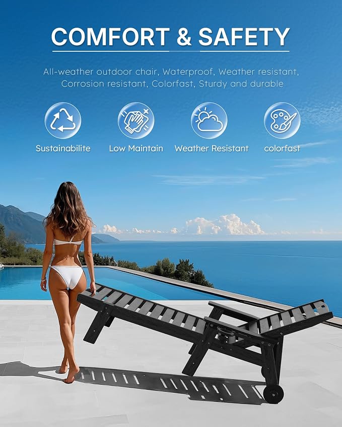 Patio Chaise Lounge Chair Outdoor - Image 7