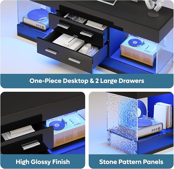 Bestier Modern 60 Inch TV Stand - Image 3