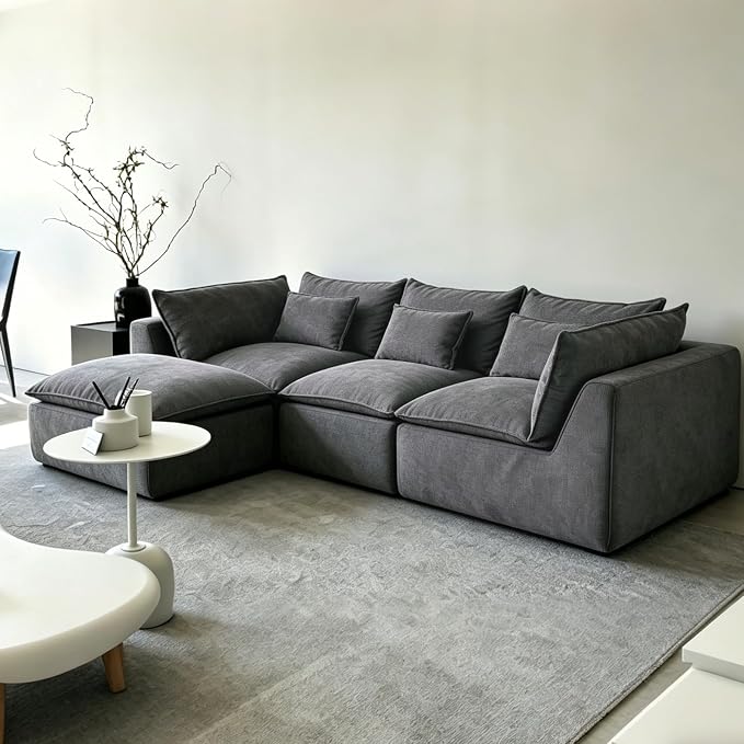 Boneless Couch Sectional Cloud Couch 102.3'' Oversized Modular Sectional Sofa by Fachmaih