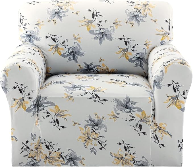 H.VERSAILTEX Floral Pattern Chair Slip Covers Printed Couch Cover Super Soft by HVERSAILTEX