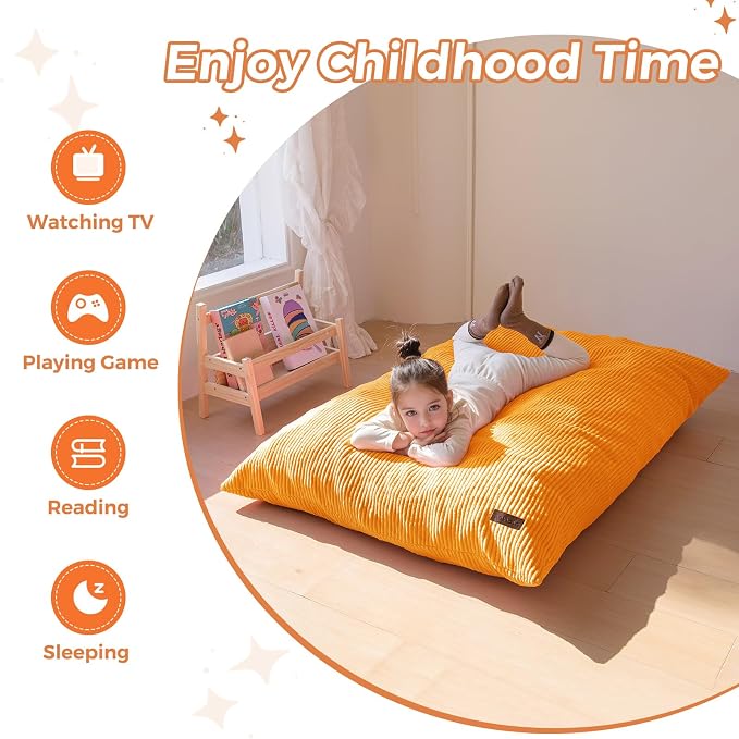 MAXYOYO 3 in 1 Kids Bean Bag Chair Couch, Convertible Chair Folds from Bean Bag - Image 4