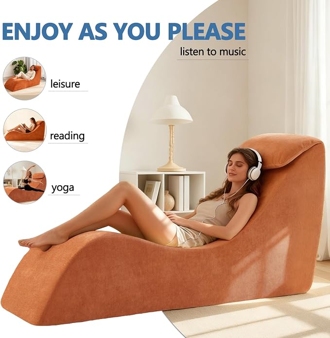 Yoga Chair Lounge for Adult, Yoga Lounge Chair，Ergonomic Chaise Lounge Chair - Image 3