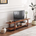 Welnow Low Bamboo TV Stand for Up to 65 Inch, Small Mid Century Modern by LifeGetsBetterWithWelnow