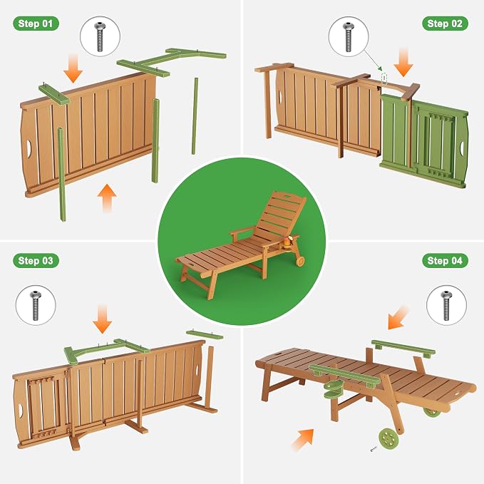Outdoor Lounge Chair Set of 4 - Image 8