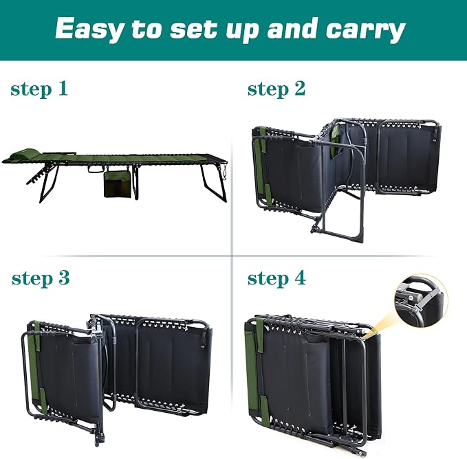 Outdoor Folding Lounge Chair Padded - Image 6