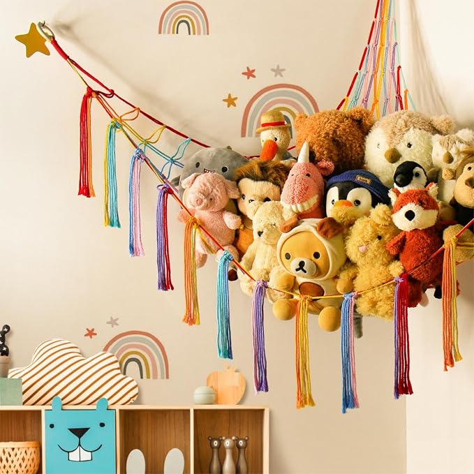 mirolam Stuffed Animal Hammock Corner Storage Net Cute Preppy Trendy Stuff Gifts - Image 4