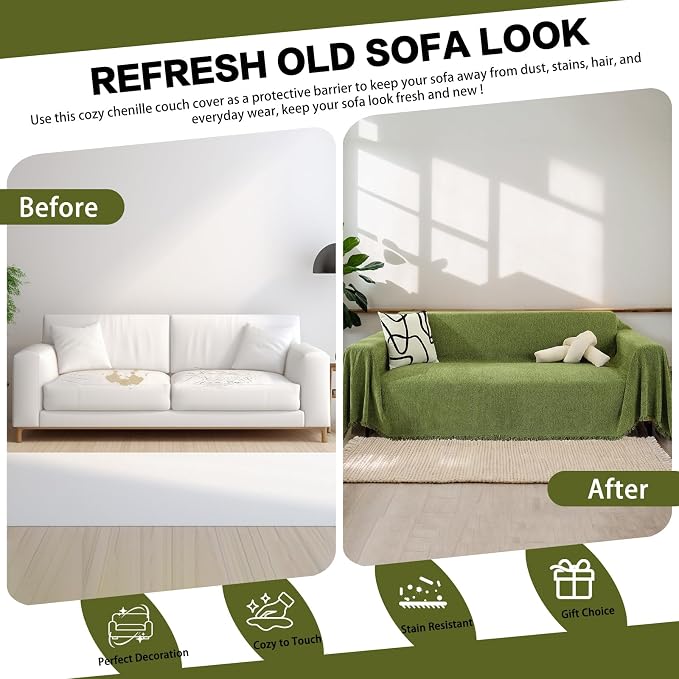 DREAMINGO Sofa Covers Herringbone Jacquard Modern Minimalism Couch Cover Wear - Image 4