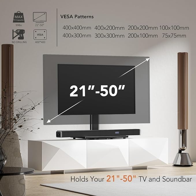 Hemudu Universal Swivel TV Stand/Base Table Top TV Stand - Image 2