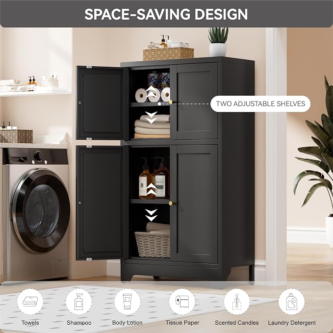 Bevivog Black Metal Locker Cabinet - Image 4