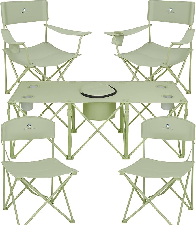 Camping Chair Set of 3, Outdoor Folding Camping Chairs by CAMPHILL