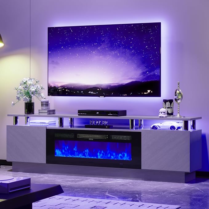 70" TV Stand for Living Room, Entertainment Center - Image 2