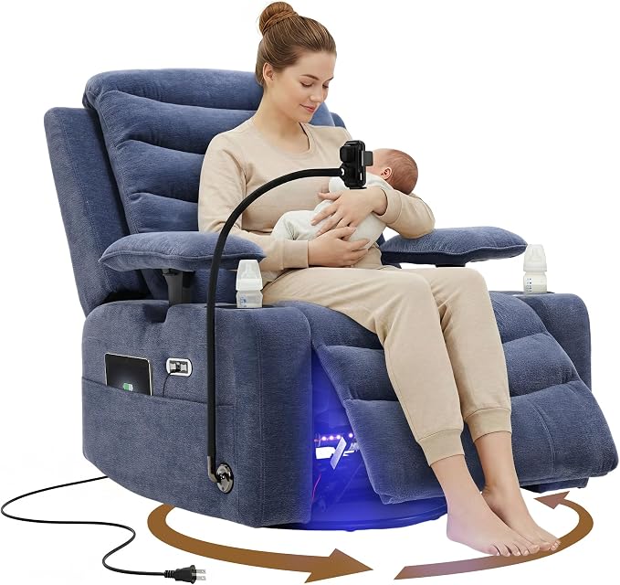 Olela Power Glider Recliner Nursery Chair, Swivel Rocking Chair by Olela
