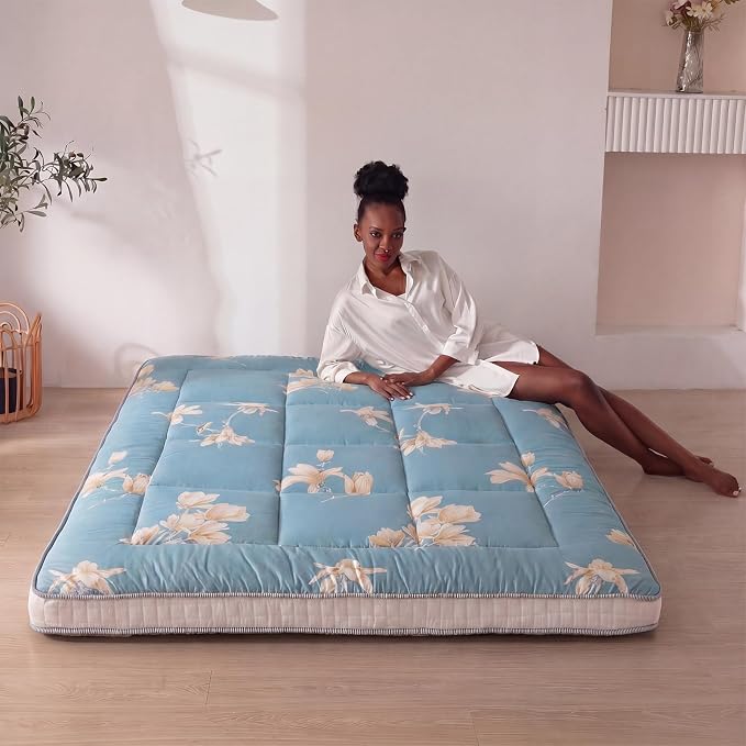 MAXYOYO Floral Printed Futon Mattress, Japanese Floor Mattress Quilted Mattress - Image 5