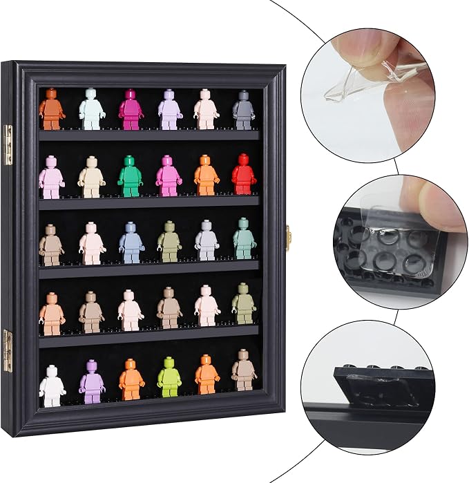 VERANI Minifigures Miniature Display Case Collectibles Display Box Wall Mount - Image 6