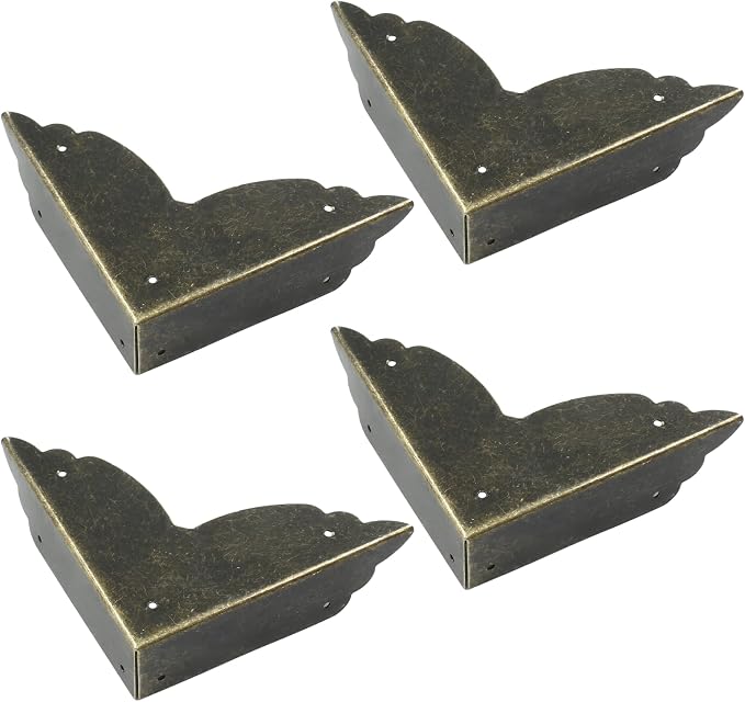 Bivethoi 12 Packs Bronze Box Corner Protectors, Edge Cover Safety Guard by Bivethoi