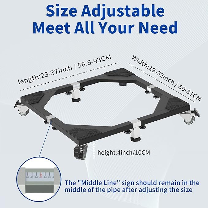 Heavy Duty All Steel Fridge Stand Mobile Base - Image 2